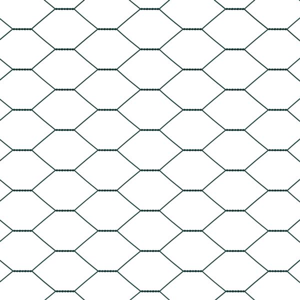 Grote foto vidaxl hexagon hek groen 1.6 x 100 m staal tuin en terras hekken en schuttingen