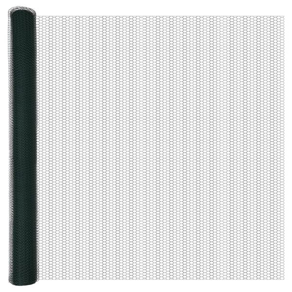 Grote foto vidaxl hexagon hek groen 1.5 x 100 m staal tuin en terras hekken en schuttingen