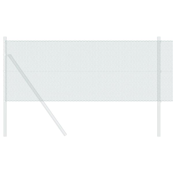 Grote foto vidaxl hexagon hek groen 0.6 x 100 m staal tuin en terras hekken en schuttingen