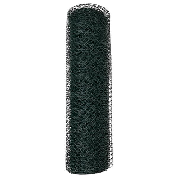Grote foto vidaxl hexagon hek groen 0.6 x 100 m staal tuin en terras hekken en schuttingen