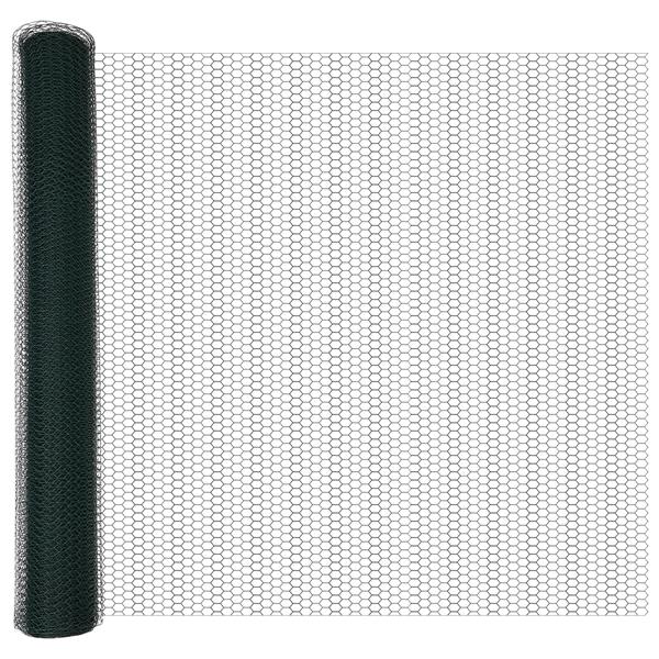 Grote foto vidaxl hexagon hek groen 1.2 x 50 m staal tuin en terras hekken en schuttingen