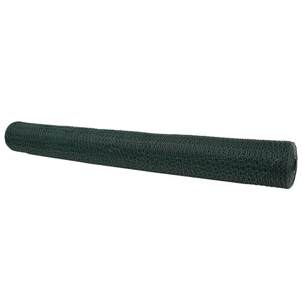 Grote foto vidaxl hexagon hek groen 1 x 50 m staal tuin en terras hekken en schuttingen