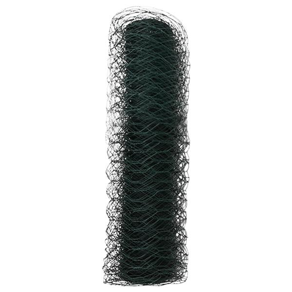 Grote foto vidaxl hexagon hek groen 0.6 x 25 m staal tuin en terras hekken en schuttingen