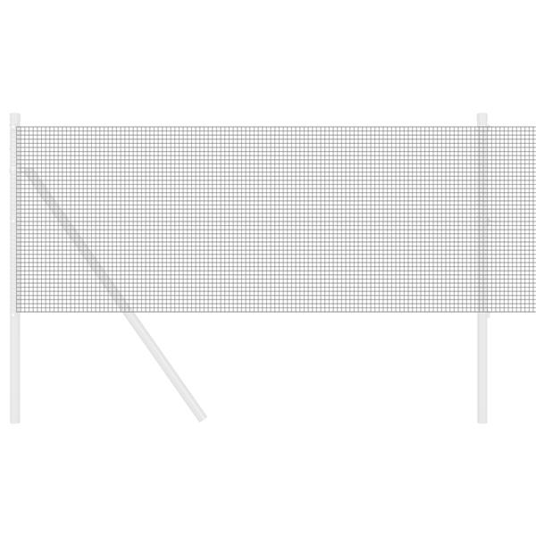 Grote foto vidaxl gelaste draadhek grijs 0.8 x 50 m staal tuin en terras hekken en schuttingen