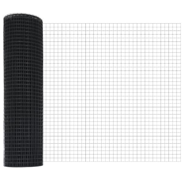 Grote foto vidaxl gelaste draadhek grijs 0.8 x 50 m staal tuin en terras hekken en schuttingen