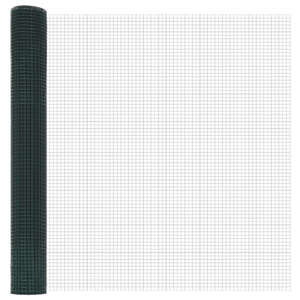 Grote foto vidaxl gelaste draadhek groen 1.4 x 25 m staal tuin en terras hekken en schuttingen