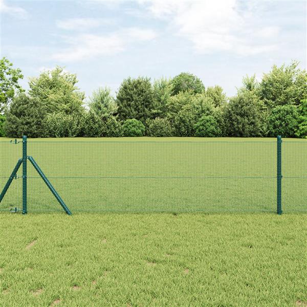 Grote foto vidaxl gelaste draadhek groen 1.2 x 25 m staal tuin en terras hekken en schuttingen