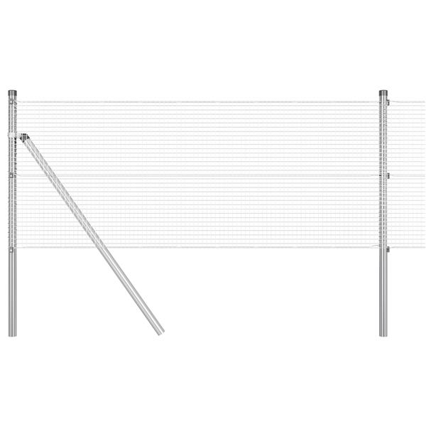 Grote foto vidaxl gelaste draadhek zilver 0.5 x 100 m staal tuin en terras hekken en schuttingen