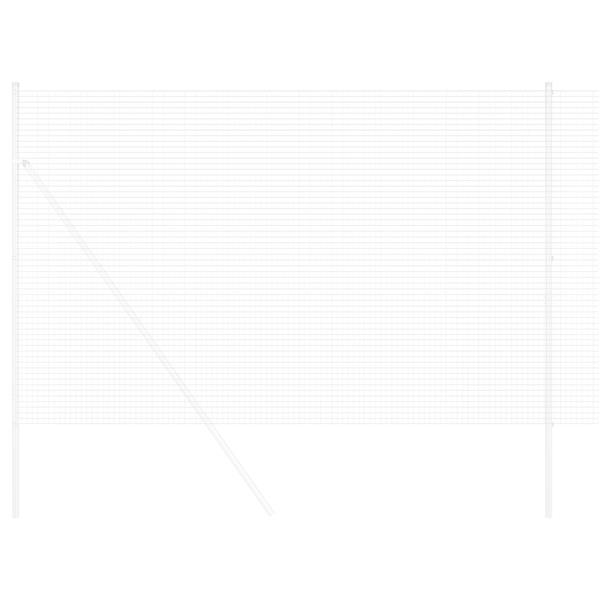 Grote foto vidaxl gelaste draadhek zilver 1.6 x 25 m staal tuin en terras hekken en schuttingen