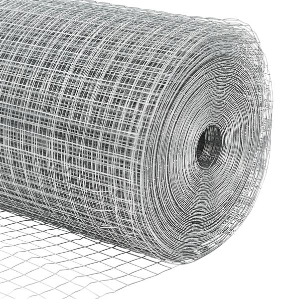 Grote foto vidaxl gelaste draadhek zilver 1.4 x 10 m staal tuin en terras hekken en schuttingen