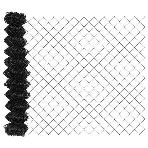 Grote foto vidaxl kettenschakelhek grijs 25 x 1.2 m staal tuin en terras hekken en schuttingen