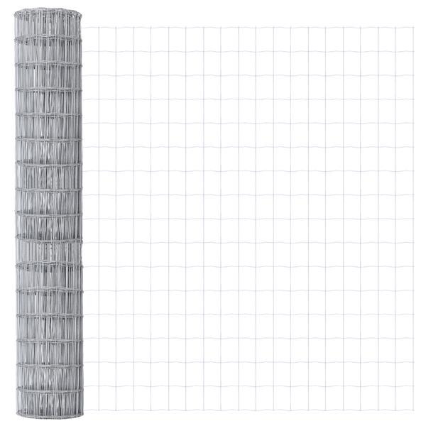 Grote foto vidaxl euro hek zilver 1.6 x 10 m warmverzinkt ijzer tuin en terras hekken en schuttingen