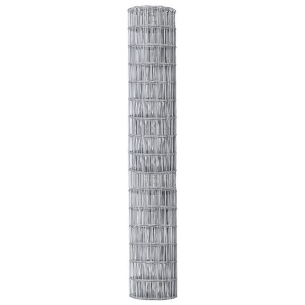 Grote foto vidaxl euro hek zilver 1.6 x 10 m warmverzinkt ijzer tuin en terras hekken en schuttingen