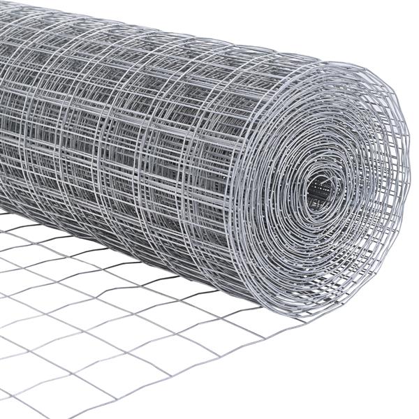 Grote foto vidaxl euro hek zilver 1.6 x 10 m warmverzinkt ijzer tuin en terras hekken en schuttingen