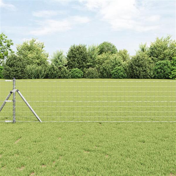Grote foto vidaxl euro hek zilver 0.4 x 10 m warmverzinkt ijzer tuin en terras hekken en schuttingen