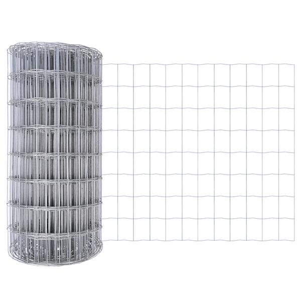 Grote foto vidaxl euro hek zilver 0.4 x 10 m warmverzinkt ijzer tuin en terras hekken en schuttingen