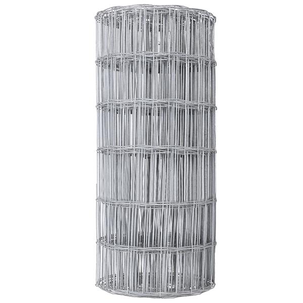 Grote foto vidaxl euro hek zilver 0.8 x 25 m warmverzinkt ijzer tuin en terras hekken en schuttingen