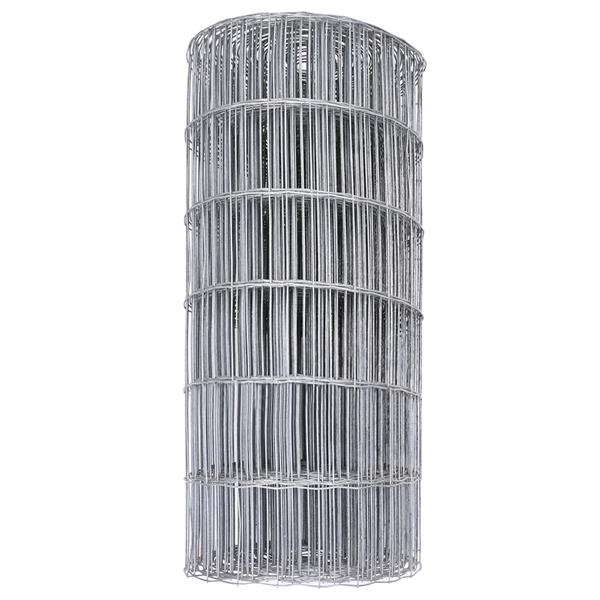 Grote foto vidaxl euro hek zilver 0.6 x 25 m warmverzinkt ijzer tuin en terras hekken en schuttingen