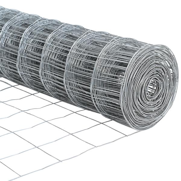 Grote foto vidaxl euro hek zilver 1.4 x 10 m warmverzinkt ijzer tuin en terras hekken en schuttingen