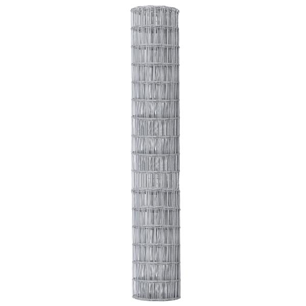 Grote foto vidaxl euro hek zilver 1.5 x 10 m warmverzinkt ijzer tuin en terras hekken en schuttingen