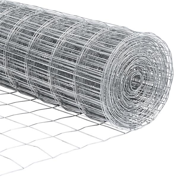 Grote foto vidaxl euro hek zilver 1.5 x 10 m warmverzinkt ijzer tuin en terras hekken en schuttingen