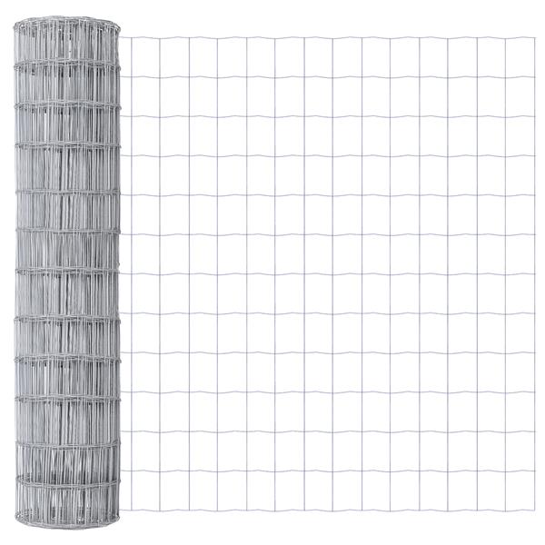 Grote foto vidaxl euro hek zilver 1 x 10 m warmverzinkt ijzer tuin en terras hekken en schuttingen