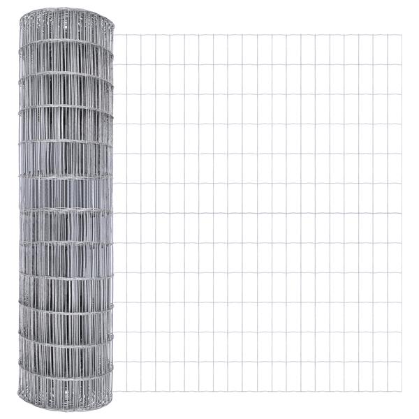 Grote foto vidaxl euro hek zilver 1.5 x 10 m warmverzinkt ijzer tuin en terras hekken en schuttingen