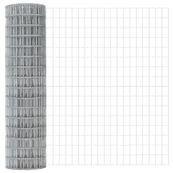 Grote foto vidaxl euro hek zilver 1 x 10 m warmverzinkt ijzer tuin en terras hekken en schuttingen