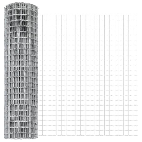 Grote foto vidaxl euro hek zilver 1.4 x 10 m warmverzinkt ijzer tuin en terras hekken en schuttingen