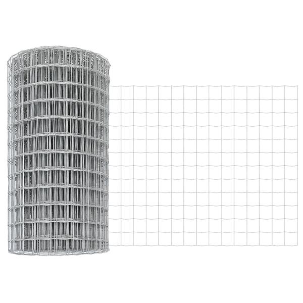 Grote foto vidaxl euro hek zilver 0.4 x 10 m warmverzinkt ijzer tuin en terras hekken en schuttingen