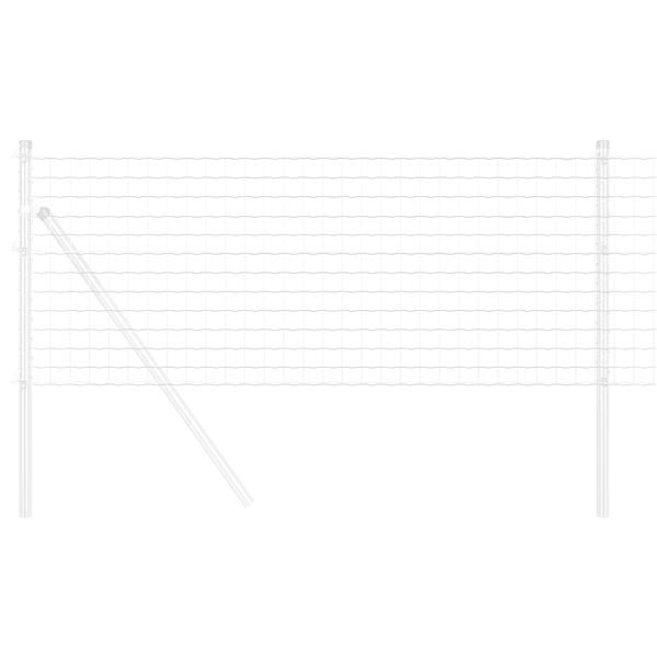 Grote foto vidaxl euro hek zilver 0.4 x 10 m warmverzinkt ijzer tuin en terras hekken en schuttingen