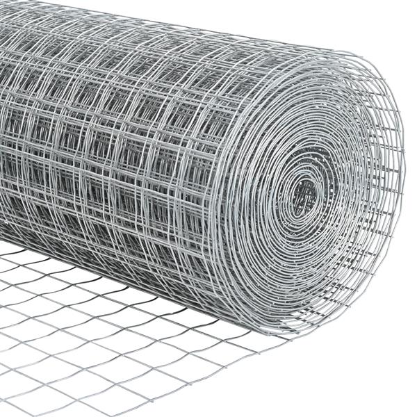 Grote foto vidaxl euro hek zilver 0.4 x 10 m warmverzinkt ijzer tuin en terras hekken en schuttingen