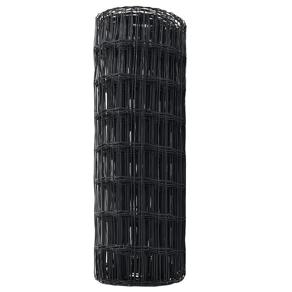 Grote foto vidaxl euro hek grijs 0.6 x 50 m pvc gecoat ijzer tuin en terras hekken en schuttingen