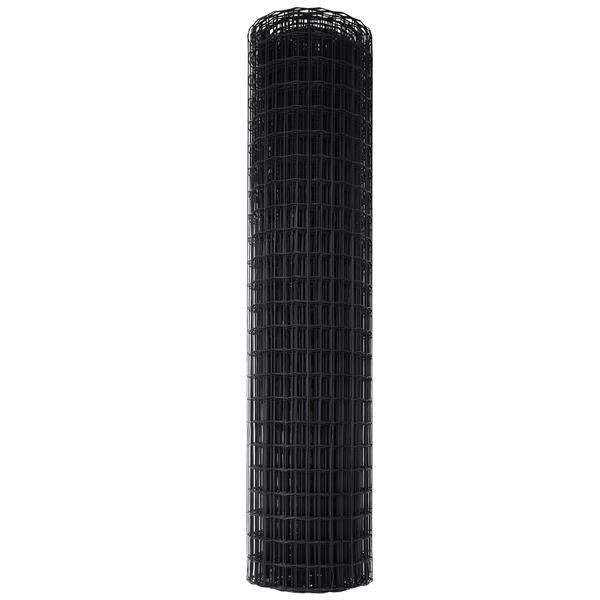 Grote foto vidaxl euro hek grijs 1 x 25 m pvc gecoat ijzer tuin en terras hekken en schuttingen