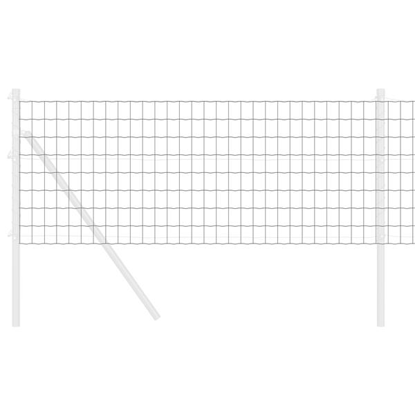 Grote foto vidaxl euro hek grijs 0.4 x 25 m pvc gecoat ijzer tuin en terras hekken en schuttingen