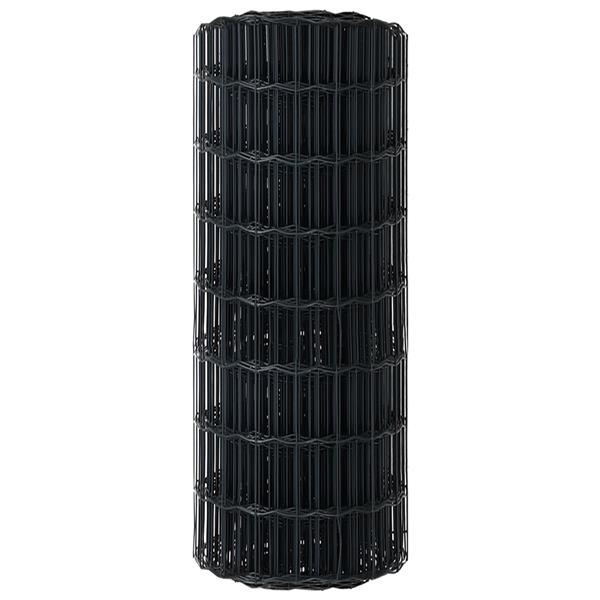 Grote foto vidaxl euro hek grijs 0.4 x 25 m pvc gecoat ijzer tuin en terras hekken en schuttingen