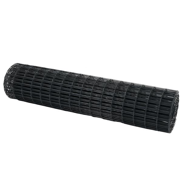 Grote foto vidaxl euro hek grijs 1.2 x 10 m pvc gecoat ijzer tuin en terras hekken en schuttingen