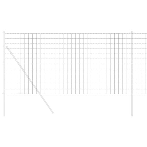 Grote foto vidaxl euro hek grijs 1.2 x 10 m pvc gecoat ijzer tuin en terras hekken en schuttingen