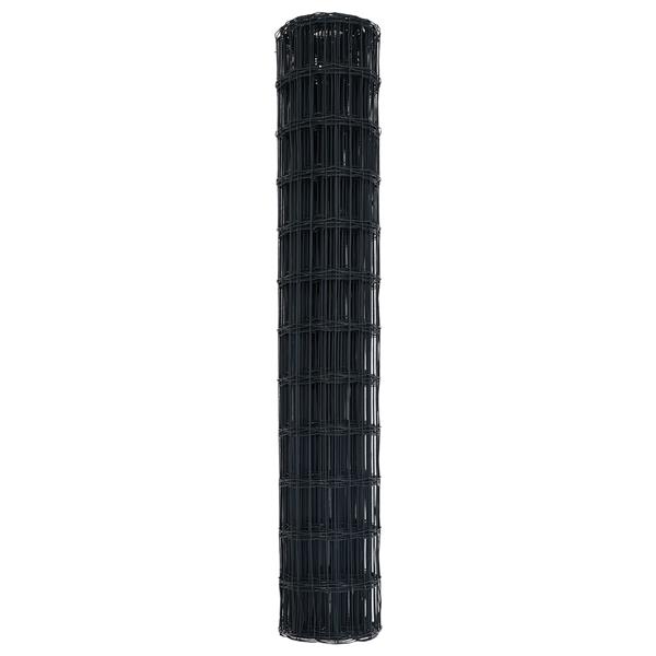 Grote foto vidaxl euro hek grijs 1.2 x 10 m pvc gecoat ijzer tuin en terras hekken en schuttingen