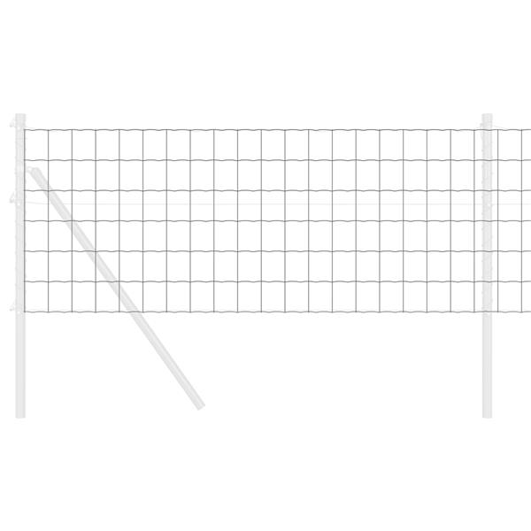 Grote foto vidaxl euro hek grijs 0.8 x 10 m pvc gecoat ijzer tuin en terras hekken en schuttingen
