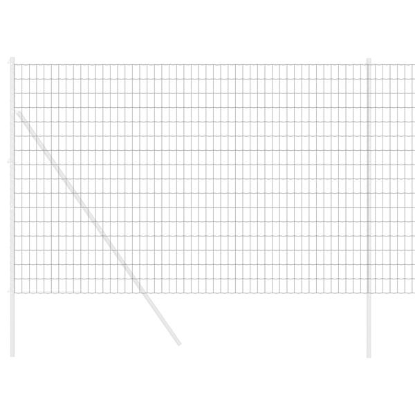 Grote foto vidaxl euro hek grijs 1.5 x 10 m pvc gecoat ijzer tuin en terras hekken en schuttingen