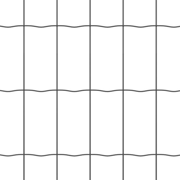 Grote foto vidaxl euro hek grijs 0.4 x 10 m pvc gecoat ijzer tuin en terras hekken en schuttingen