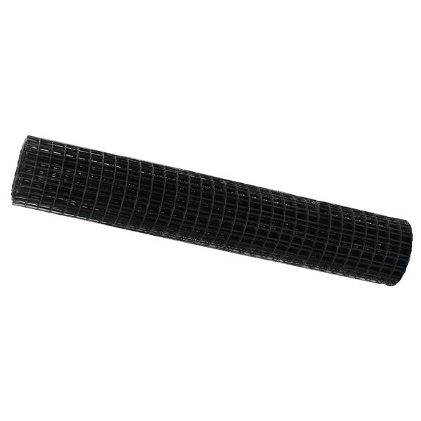 Grote foto vidaxl euro hek grijs 1.5 x 10 m pvc gecoat ijzer tuin en terras hekken en schuttingen