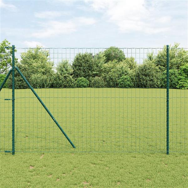 Grote foto vidaxl euro hek groen 1.6 x 10 m pvc gecoat ijzer tuin en terras hekken en schuttingen