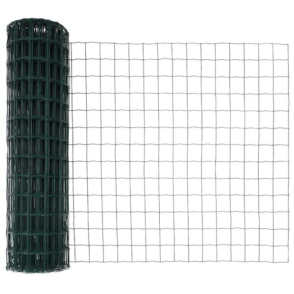 Grote foto vidaxl euro hek groen 1.4 x 10 m pvc gecoat ijzer tuin en terras hekken en schuttingen
