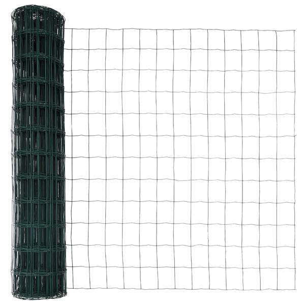 Grote foto vidaxl euro hek groen 1.2 x 25 m pvc gecoat ijzer tuin en terras hekken en schuttingen