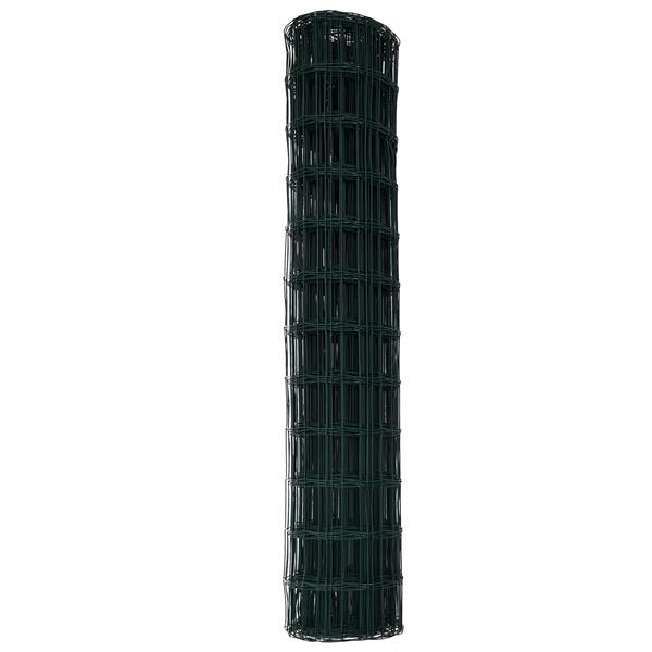 Grote foto vidaxl euro hek groen 1.2 x 25 m pvc gecoat ijzer tuin en terras hekken en schuttingen