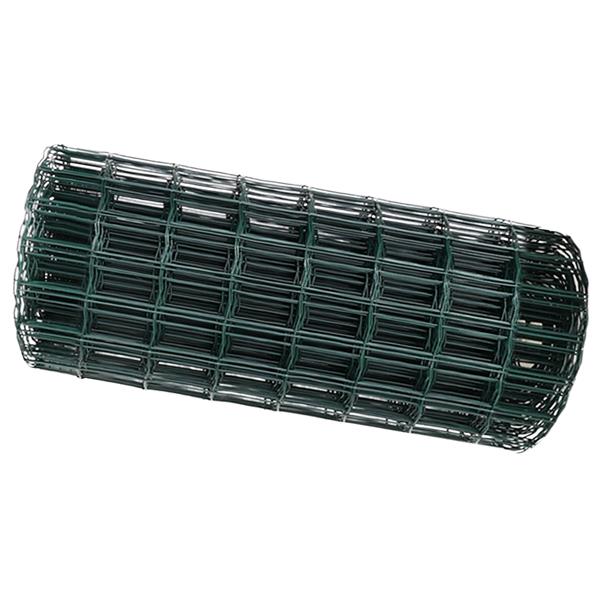 Grote foto vidaxl euro hek groen 0.4 x 25 m pvc gecoat ijzer tuin en terras hekken en schuttingen