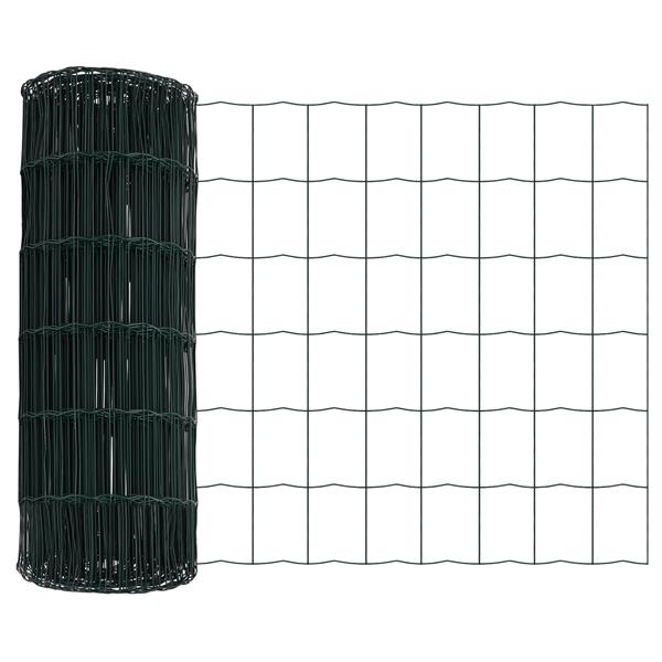 Grote foto vidaxl euro hek groen 0.4 x 25 m pvc gecoat ijzer tuin en terras hekken en schuttingen