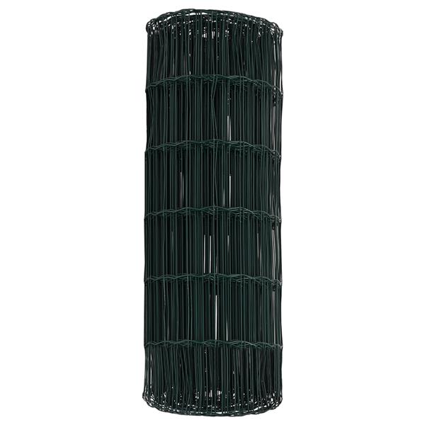 Grote foto vidaxl euro hek groen 0.4 x 25 m pvc gecoat ijzer tuin en terras hekken en schuttingen